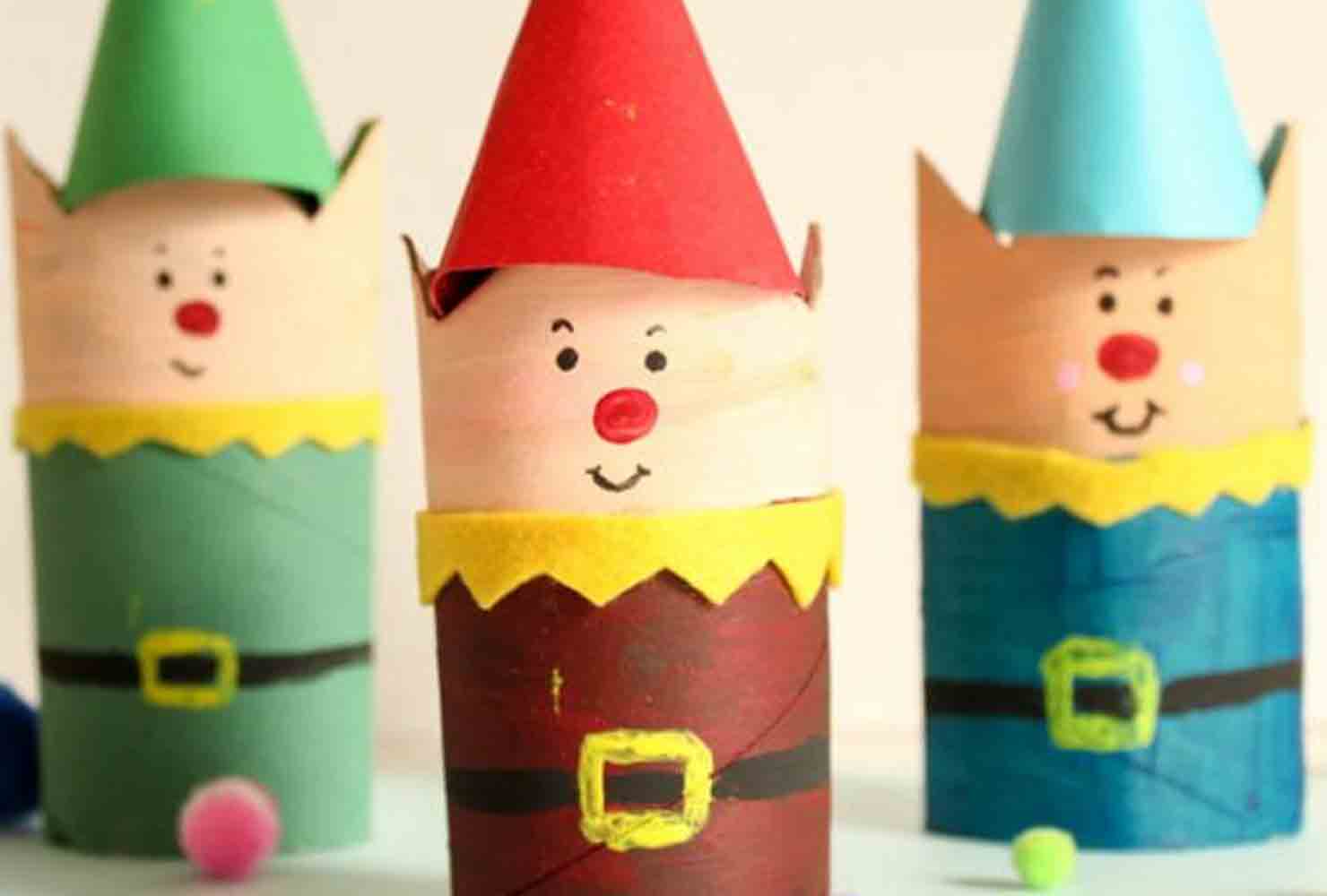  toilet paper roll craft to make it look like an elf