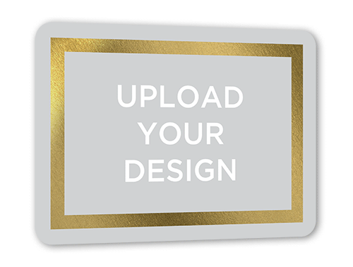 Metallic foil upload your own design card.