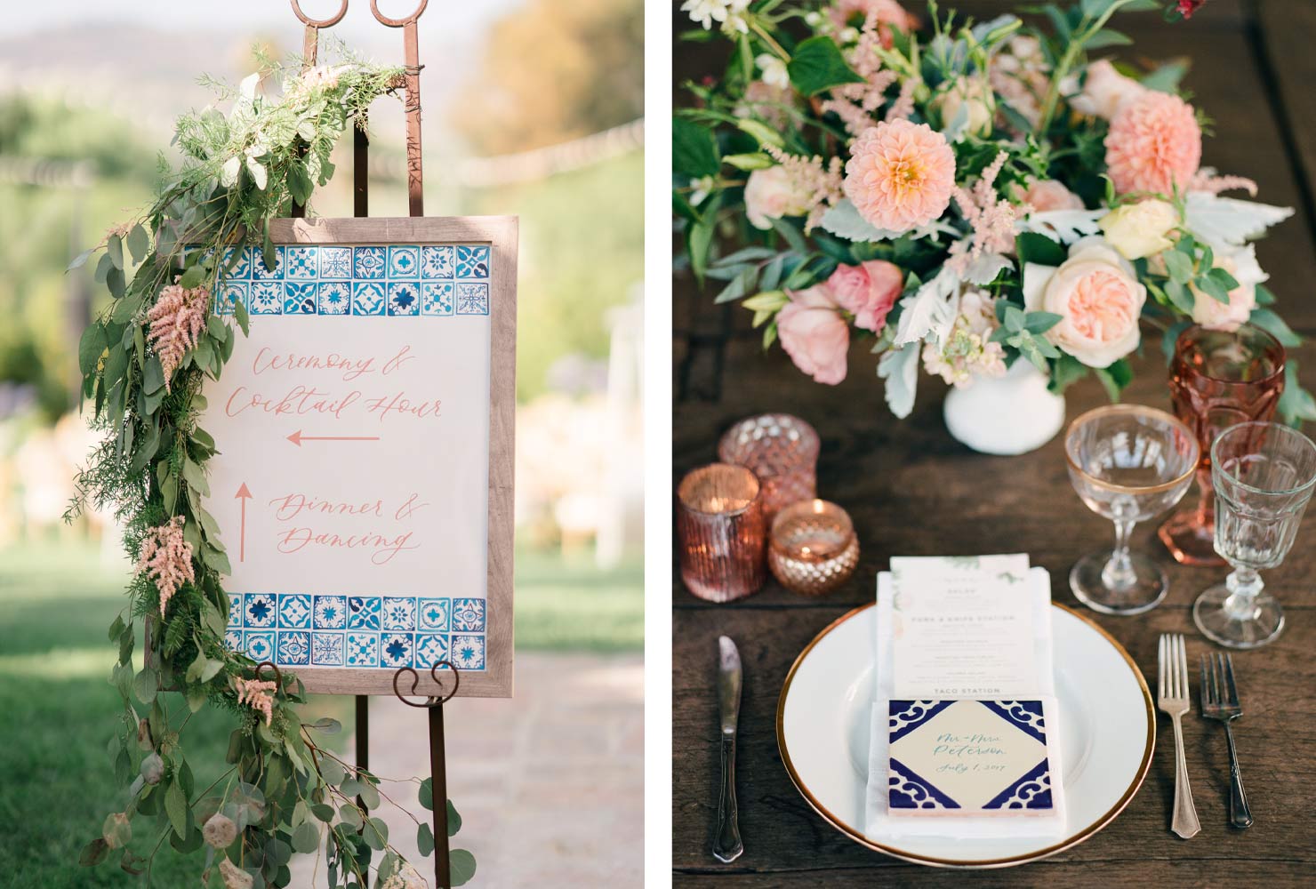 navy blue and coral wedding ideas greet your guests