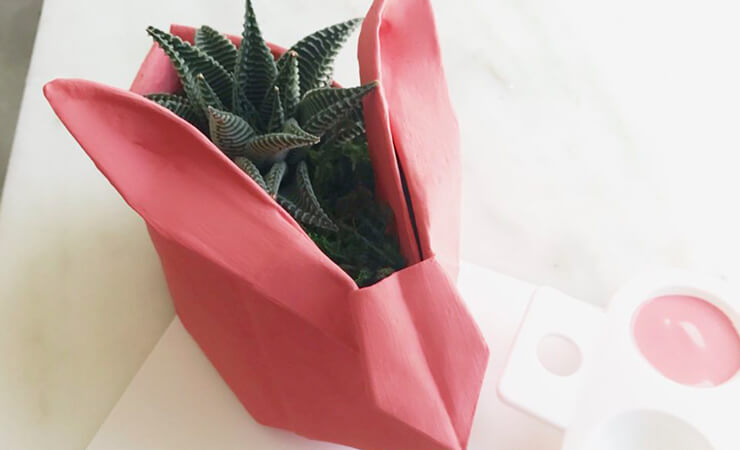 Origami Bunny Planter Gift