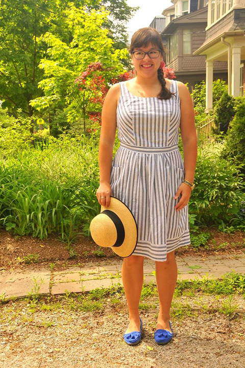 graduation outfit ideas stripe sundress