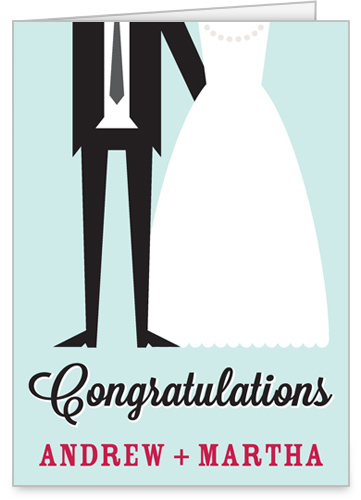 congratulations wedding card with cute graphics