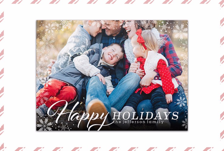 Family on Christmas card
