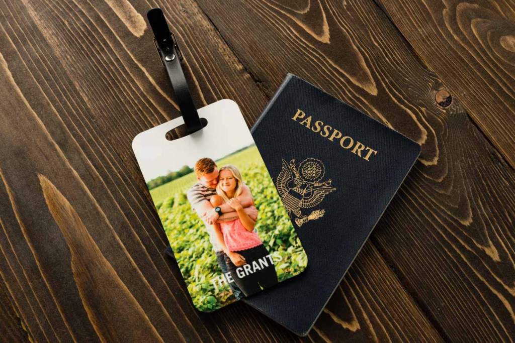 luggage tag for vacation.