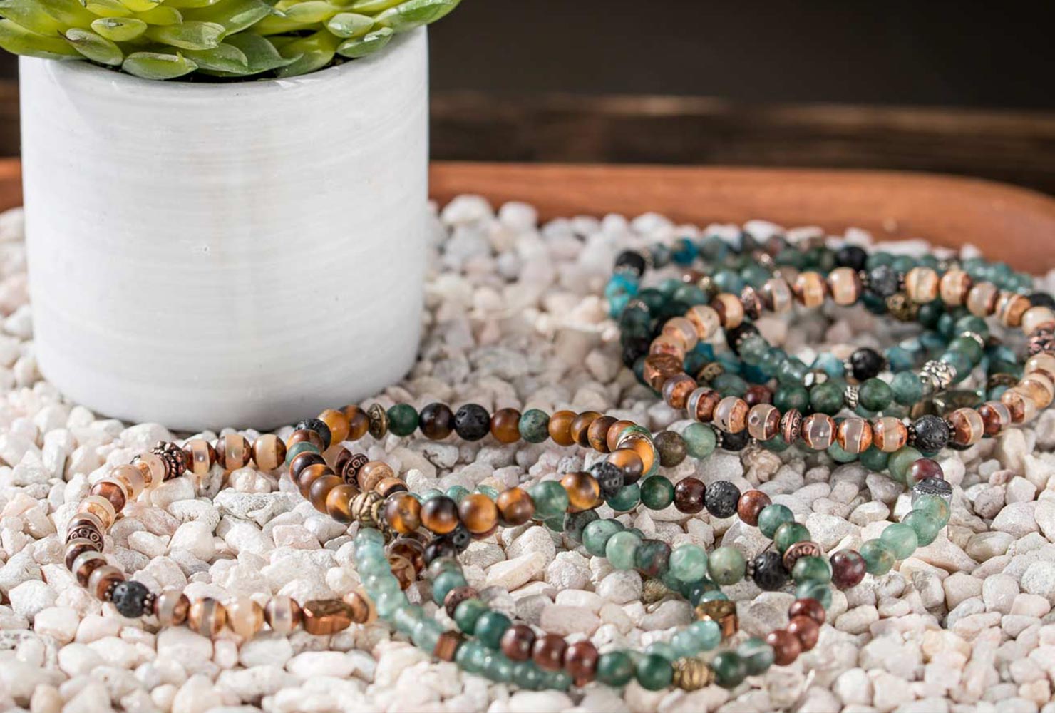 beaded bracelets with essential oils