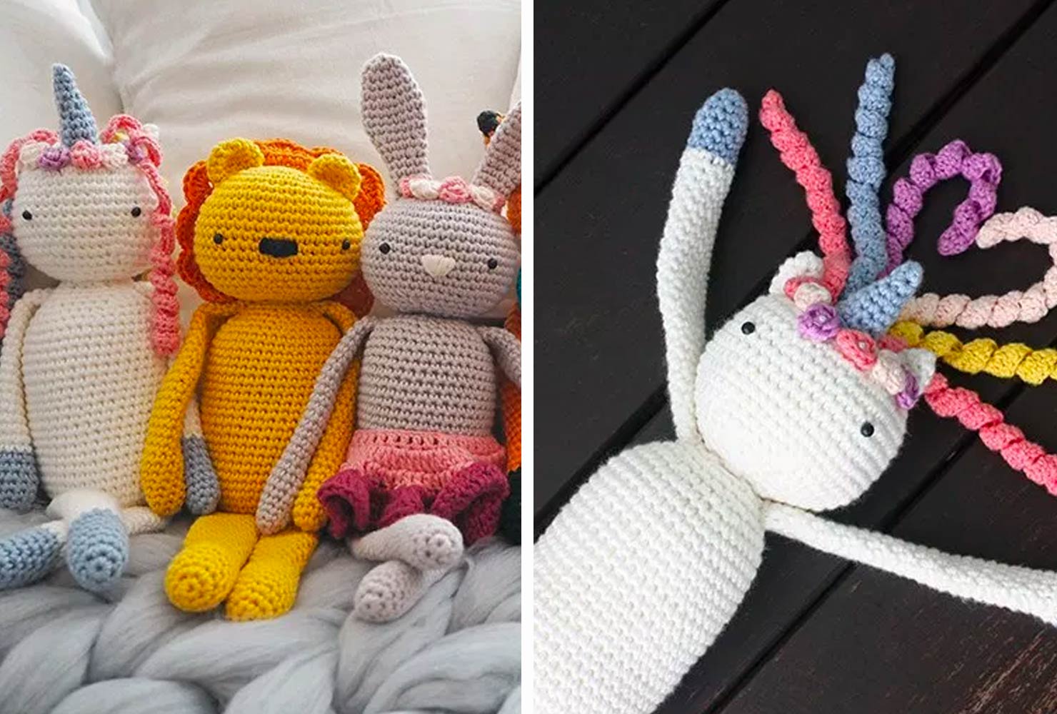 new mom gift ideas crocheted animal dolls