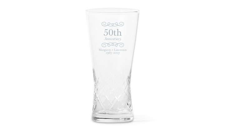 anniversary glass vase