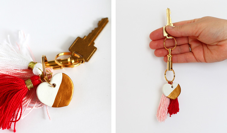 gold dipped keychain