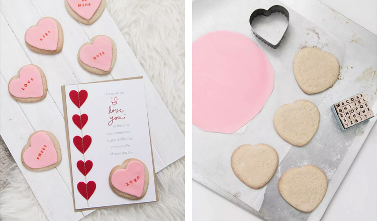 heart message cookies