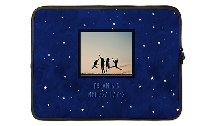10th wedding anniversary gift ideas blue starts personalized laptop case