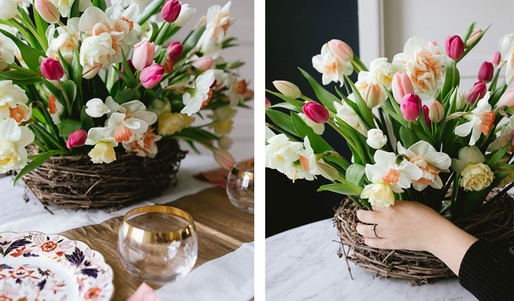 10th wedding anniversary gift ideas nest daffodil centerpiece