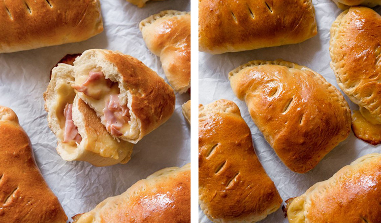 cheese and ham pockets