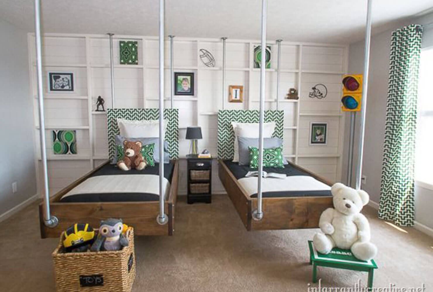 double hanging beds