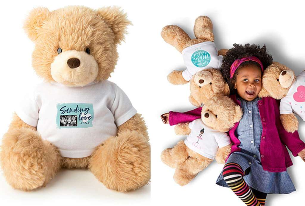 Cute teddy bear from Shutterfly with t-Shirt.