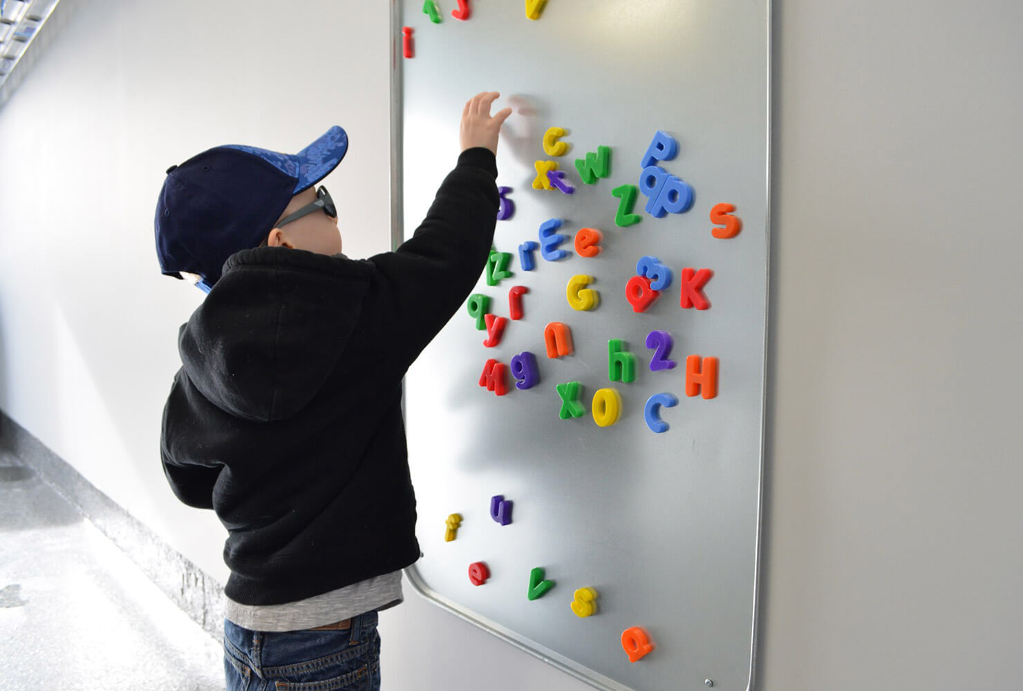magnetic alphabet wall