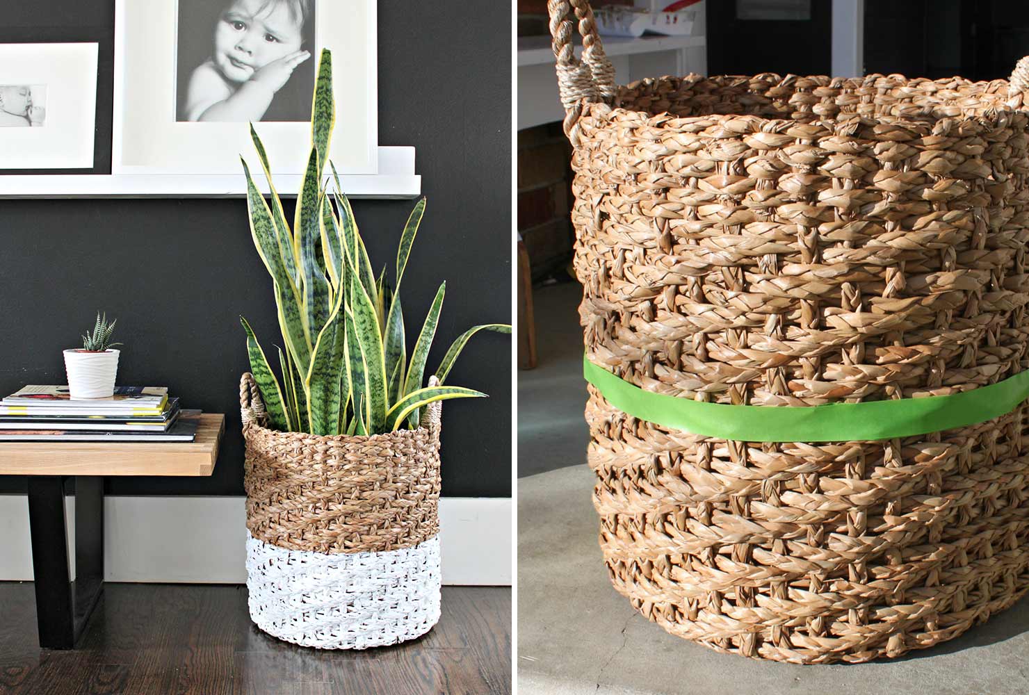 4th wedding anniversary planter basket