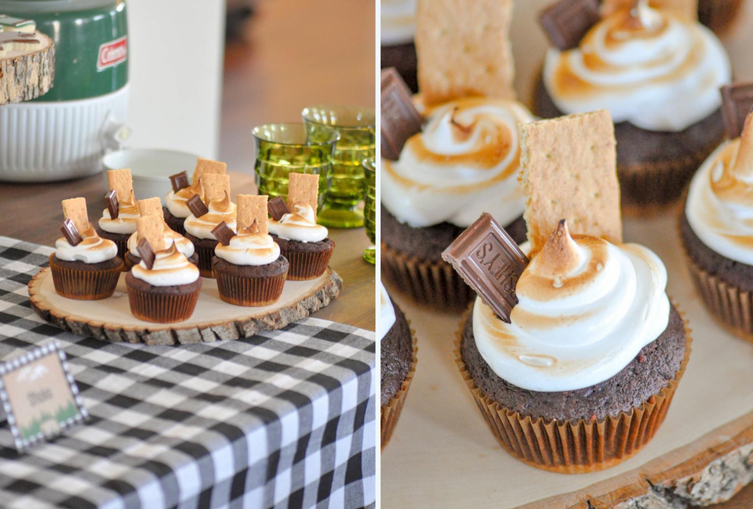 baby shower food smore cupcakes