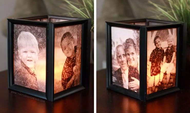 gift for parents family photo lanterns