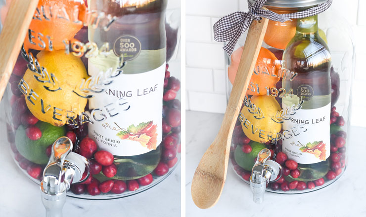 gift for parents homemade sangria kit