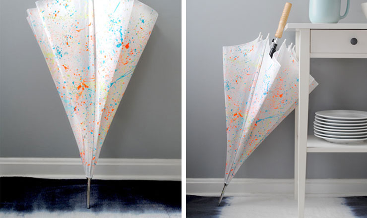 gift for parents paint splattered umbrella