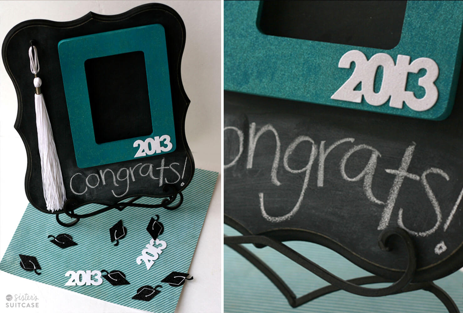 graduation centerpieces chalkboard tassel