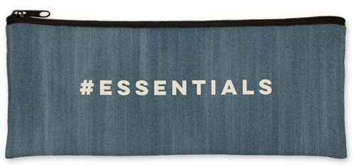 Custom pencil case with #Essentials.