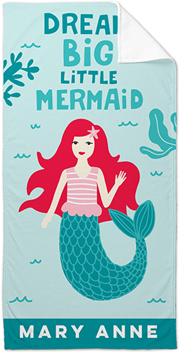 mermaid towel for cute party favor