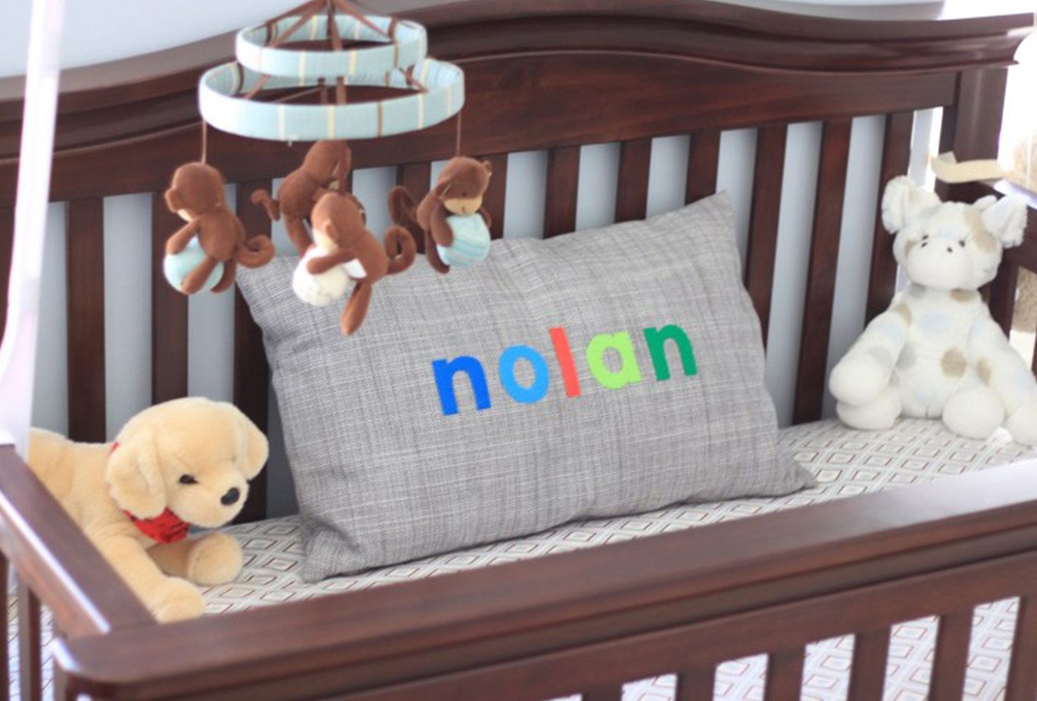 baby gifts boys name pillow 