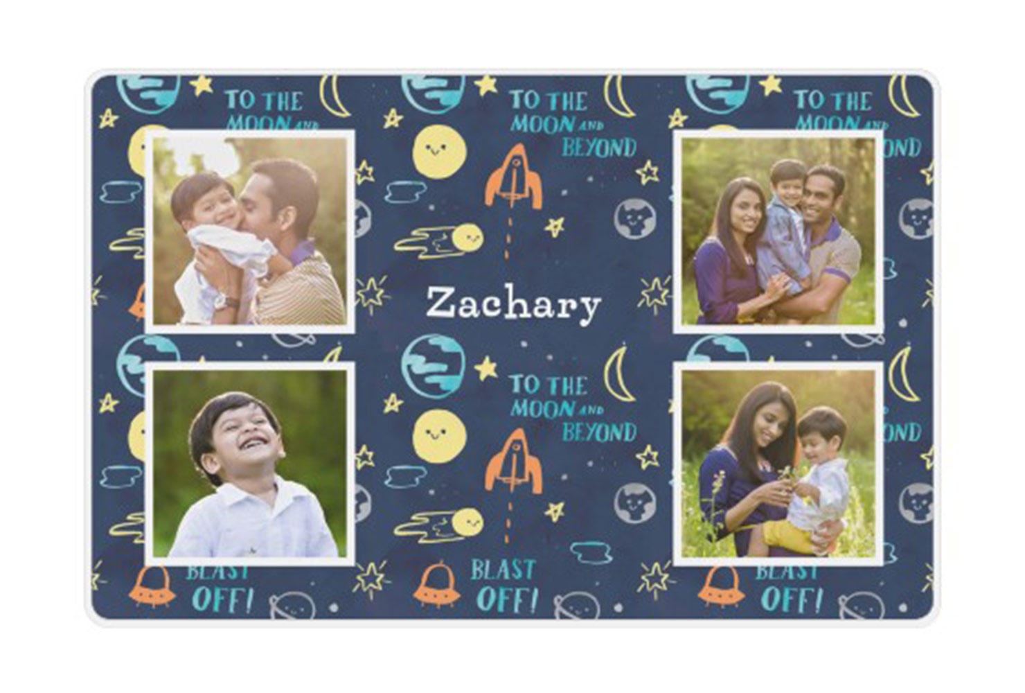 baby gifts boys photo placemat 
