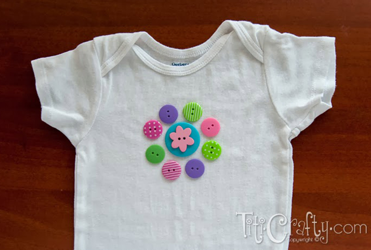 baby gifts girls decorative button onesie 