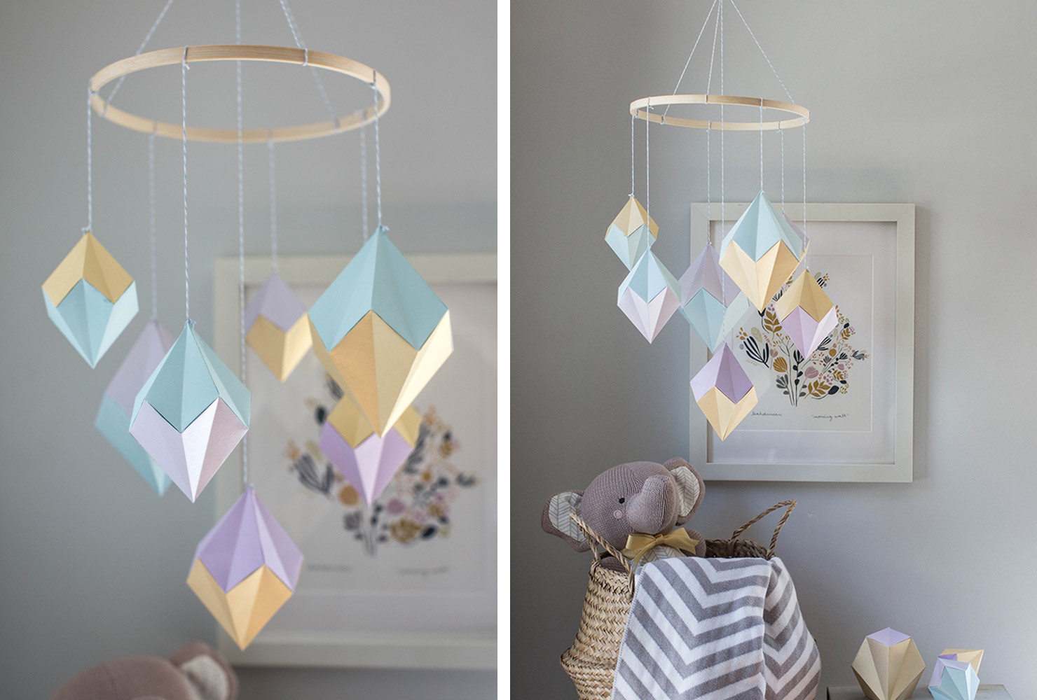 baby gifts girls geometric mobile 