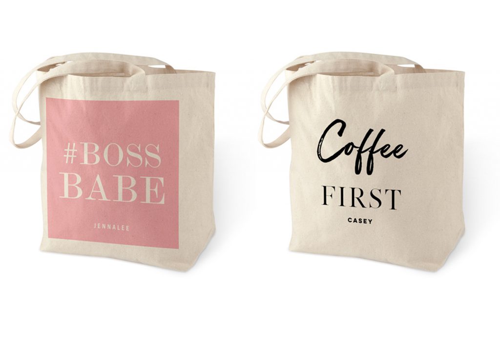 Cotton tote bags make great gifts.