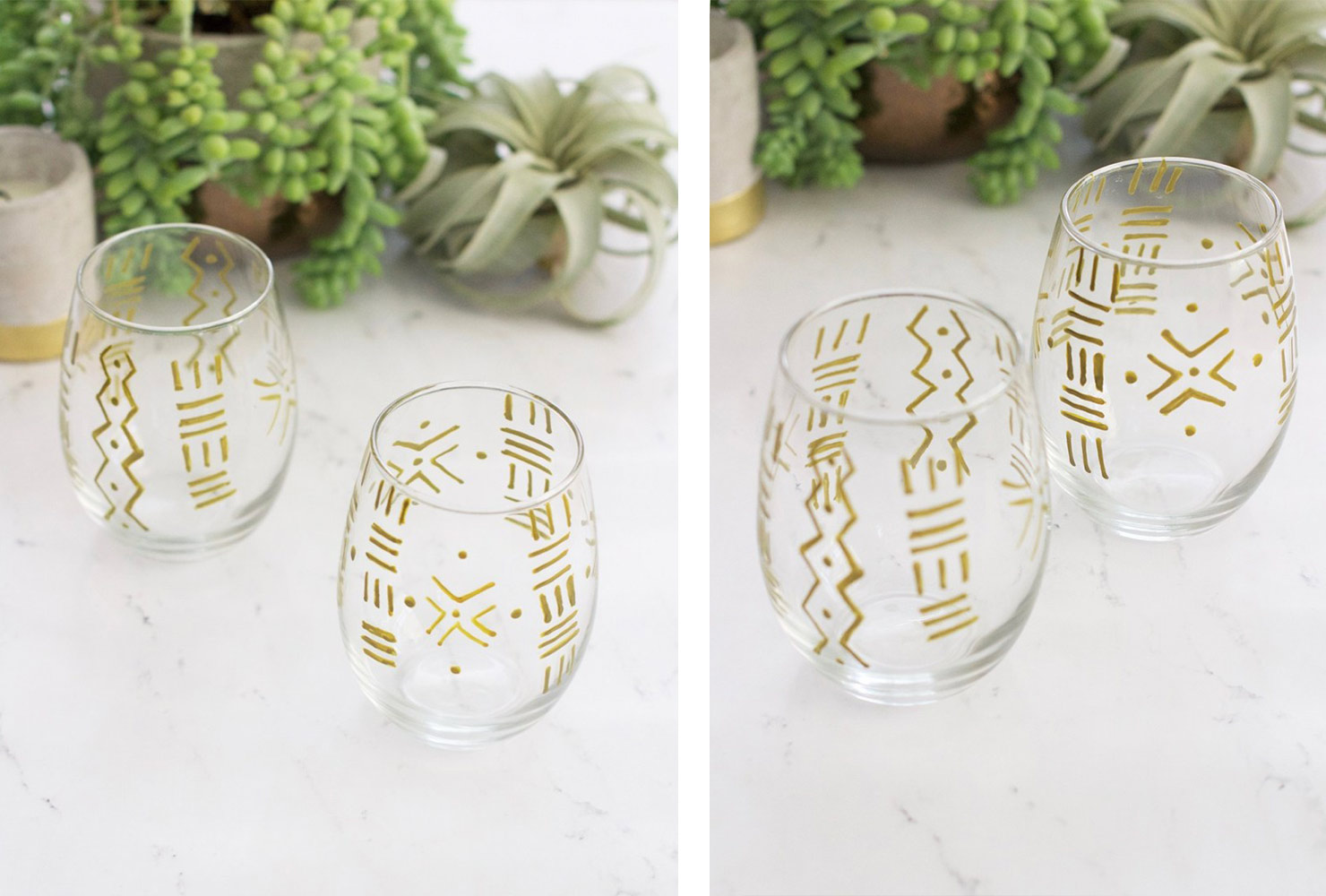 20 gift ideas painted wine glasses.