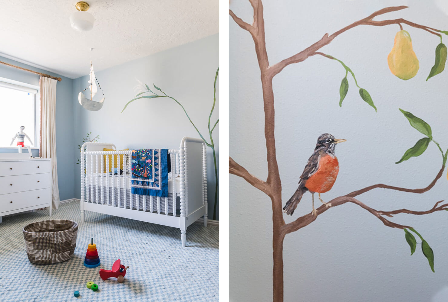nursery room ideas robin painting