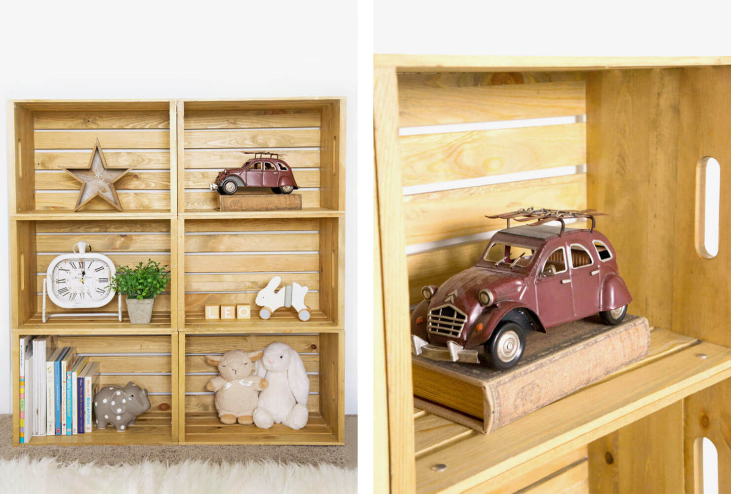 nursery room ideas wooden crates.
