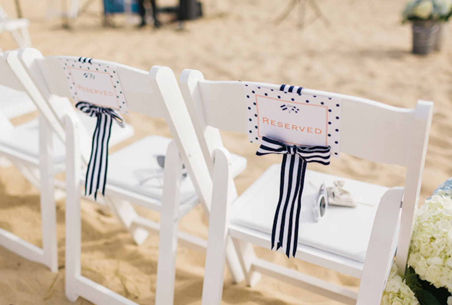 navy blue and coral wedding ideas ceremony accents