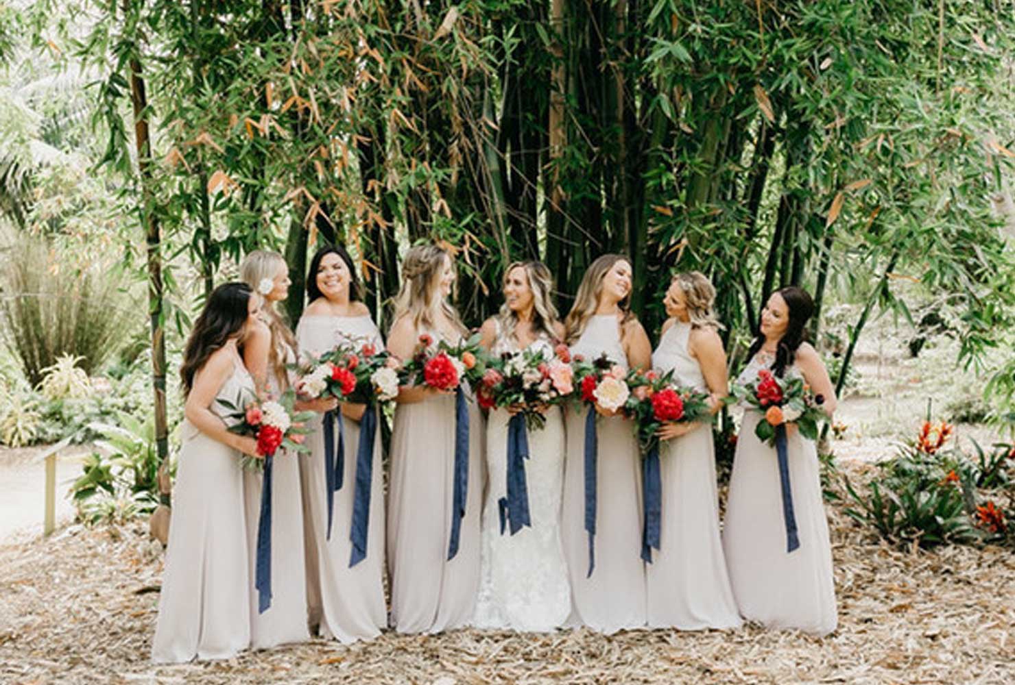 navy blue and coral wedding ideas crimson bridesmaids