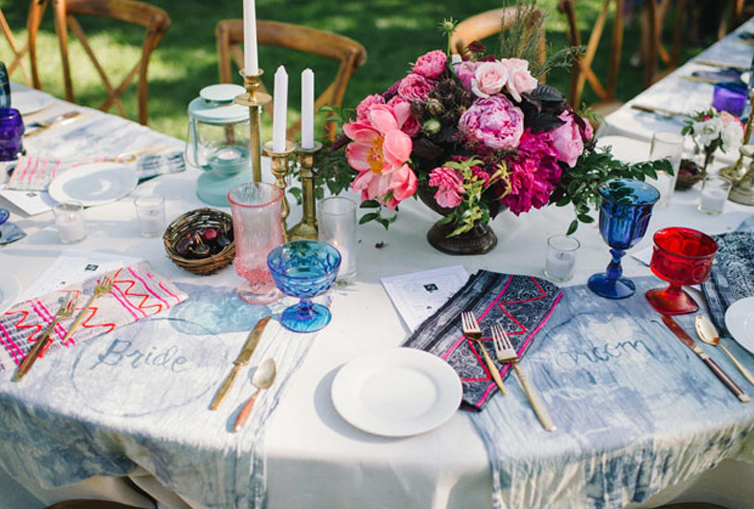 navy blue and coral wedding ideas diy place settings