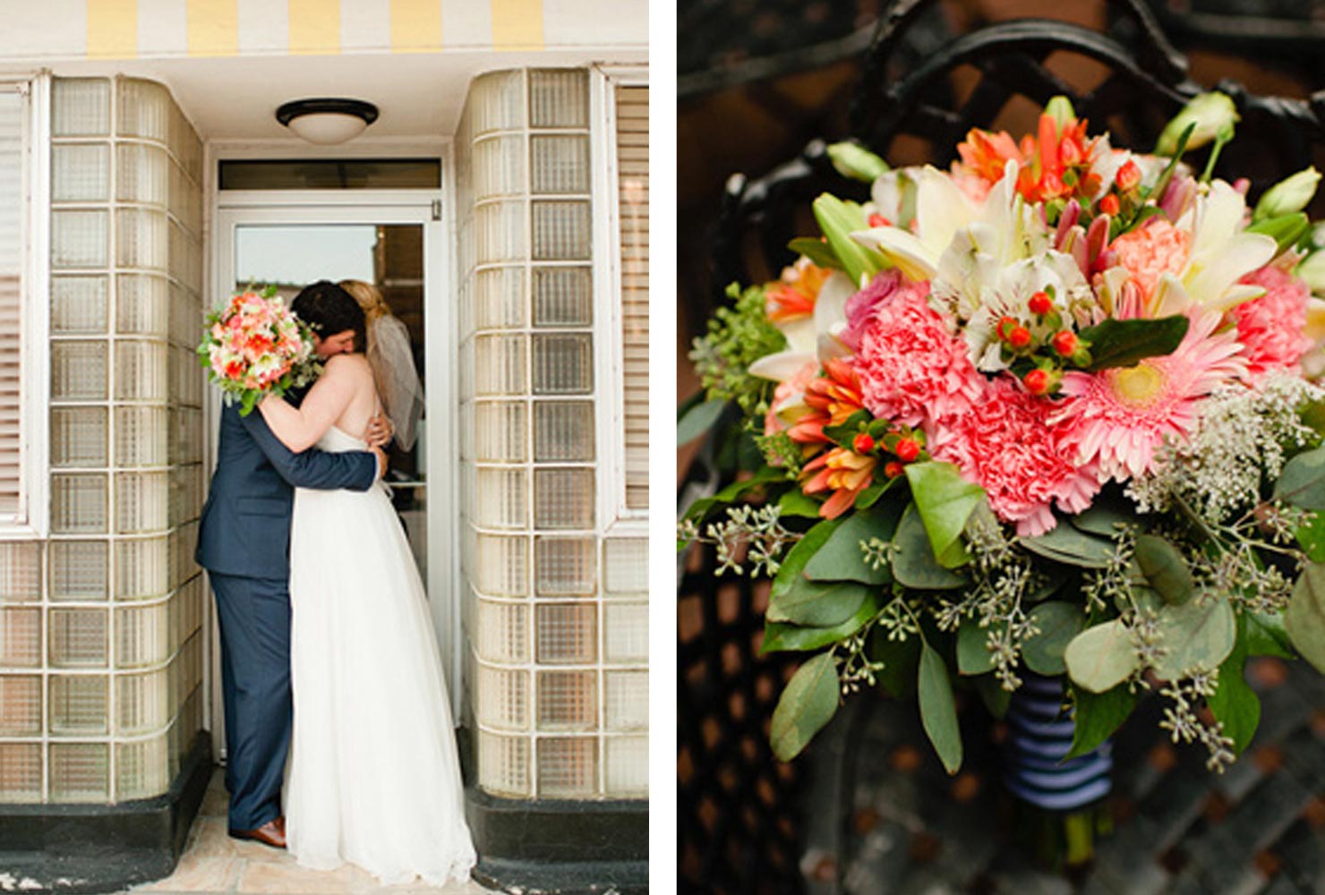 navy blue and coral wedding ideas match with mint
