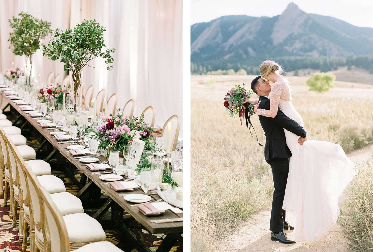 pink and black wedding sophisticated soiree