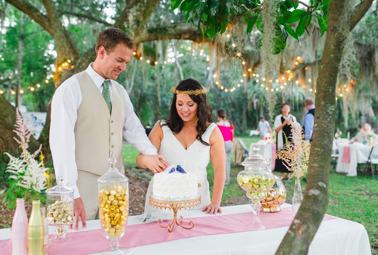 pink and gold wedding simply sweet