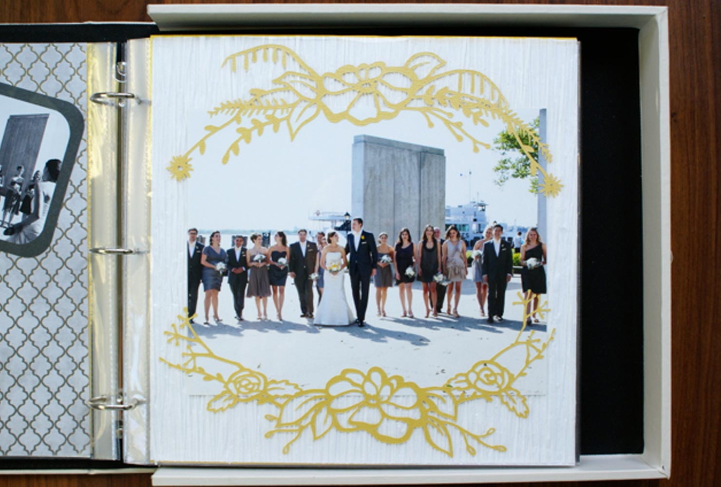 wedding scrapbook ideas floral frame