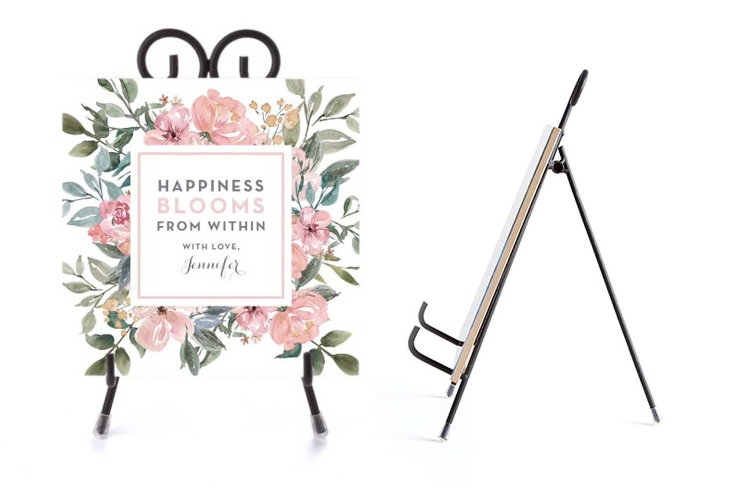 Happiness blooms from within decorative tile. 