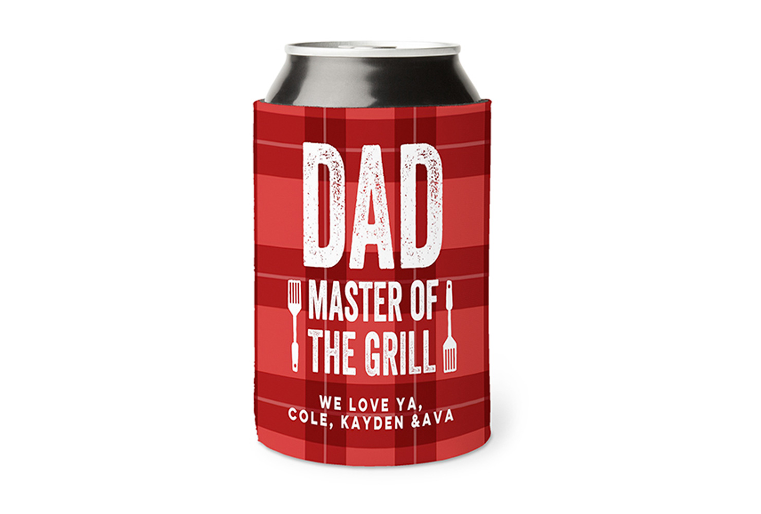 Dad master of the grill beer koozie.