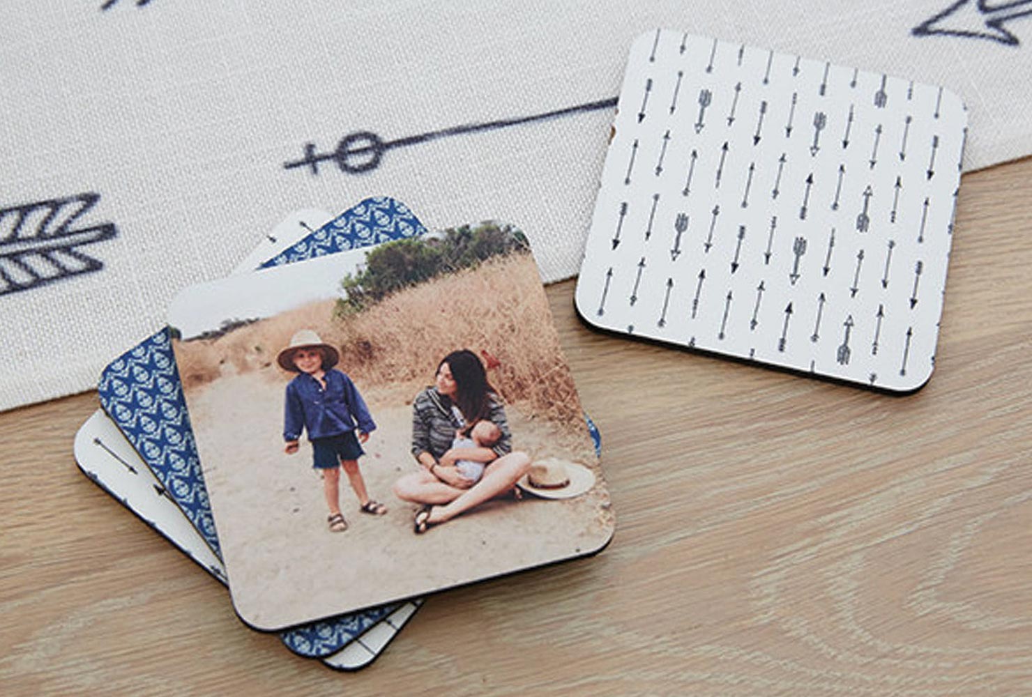 christmas gift ideas for friends photo coasters.
