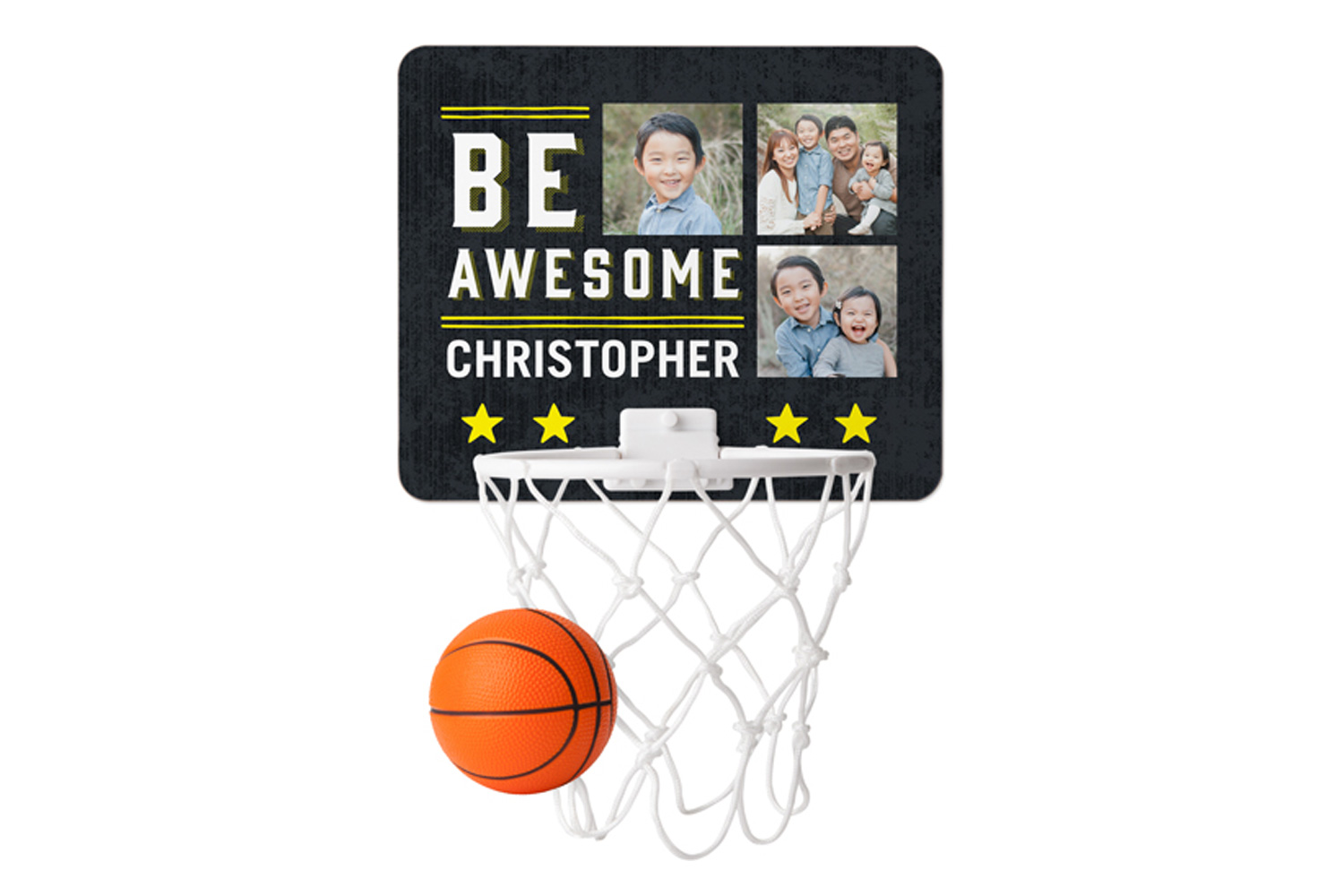 Kids mini basketball hoop toy.