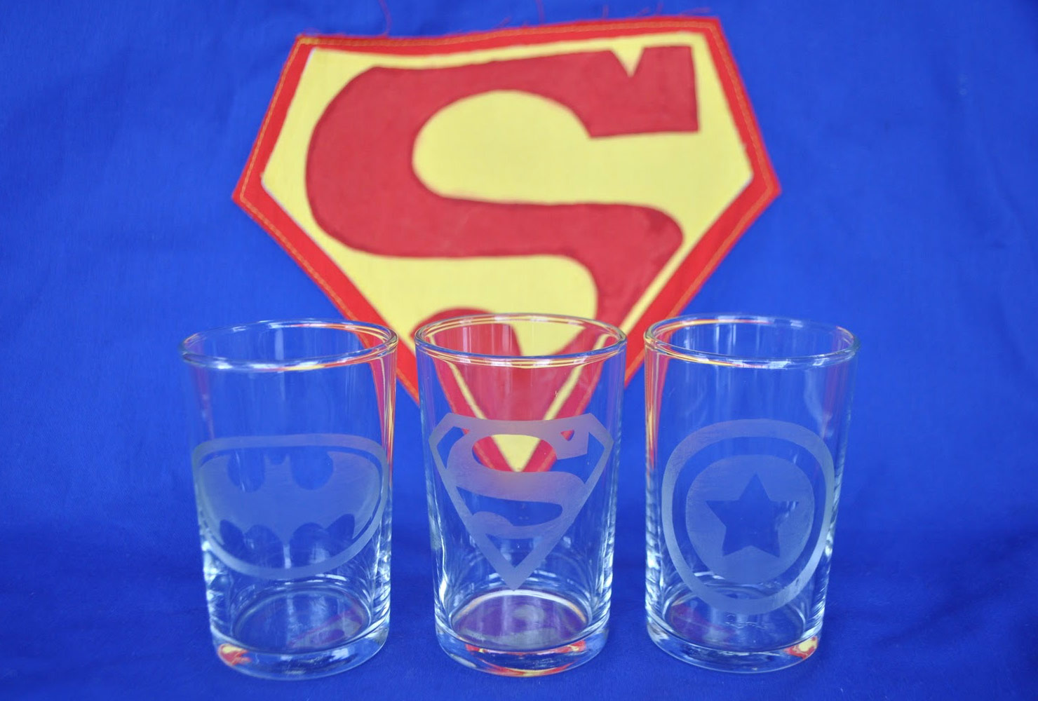Superhero shot glasses.