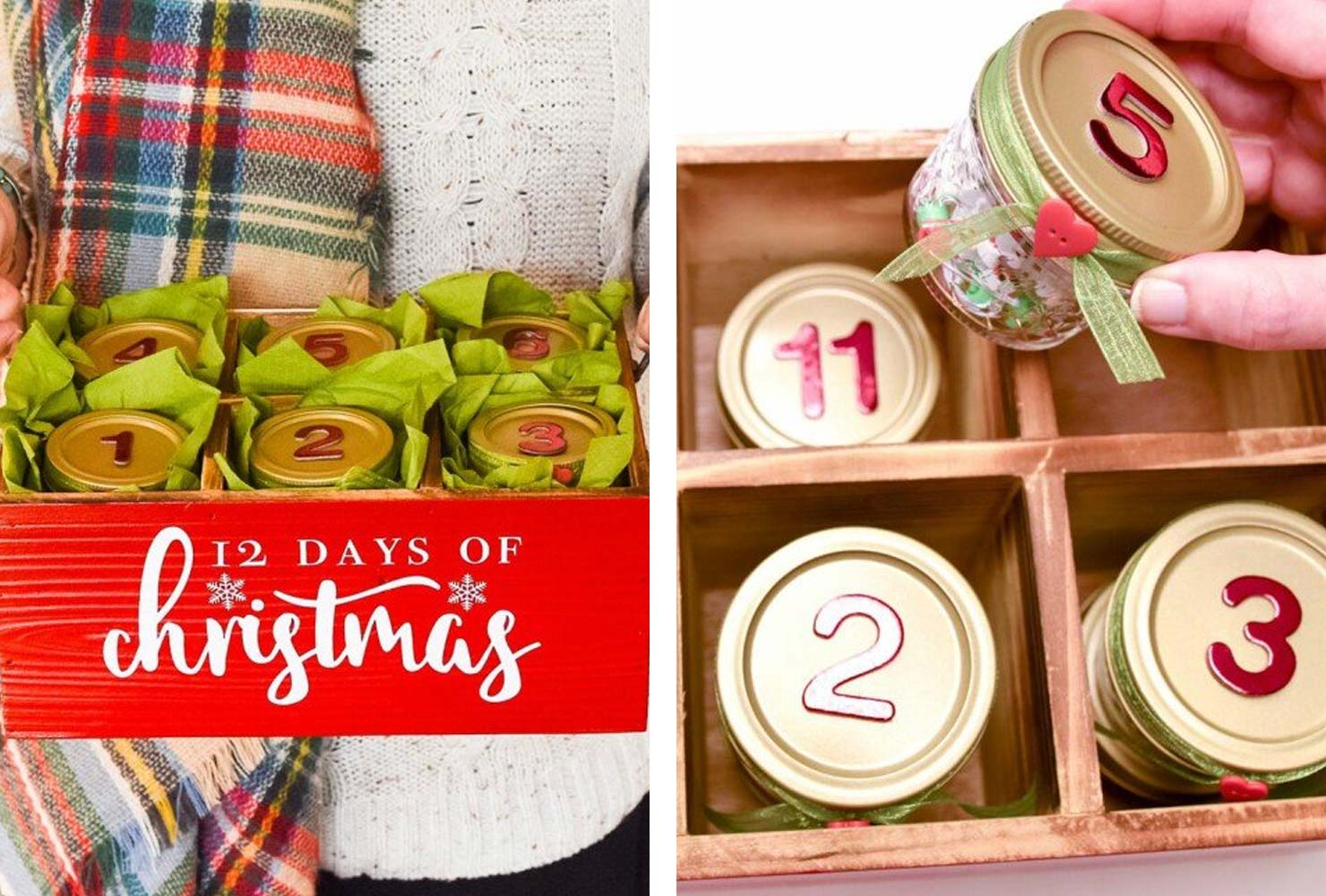 holiday gift basket ideas 12 days of christmas jars.