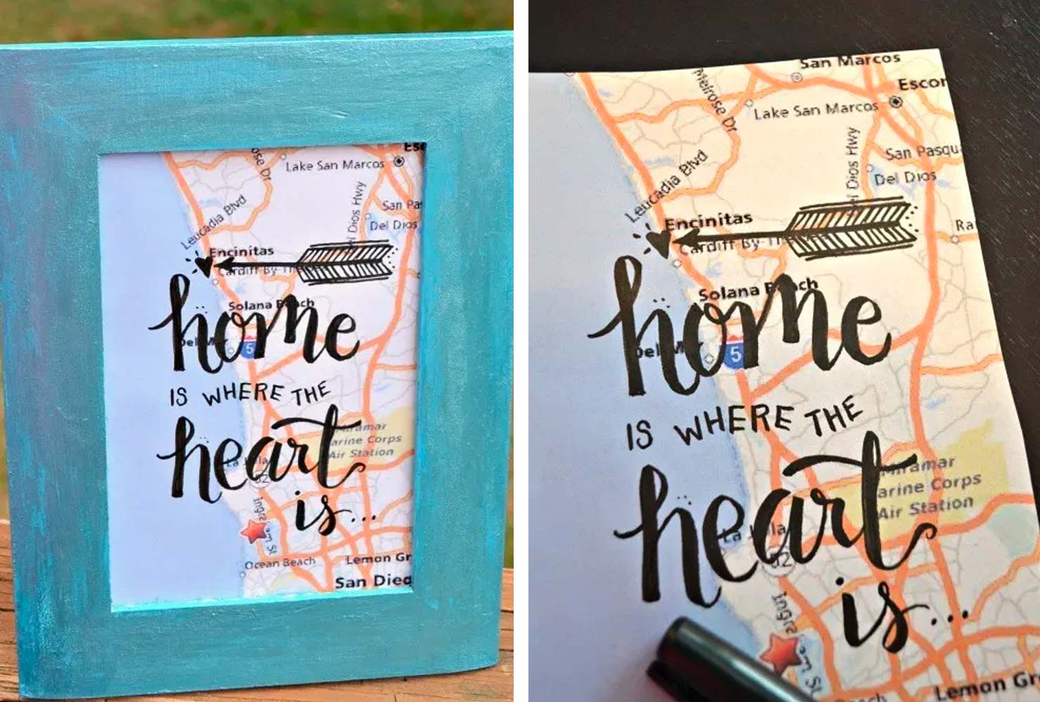 Home is where the heart is frame.