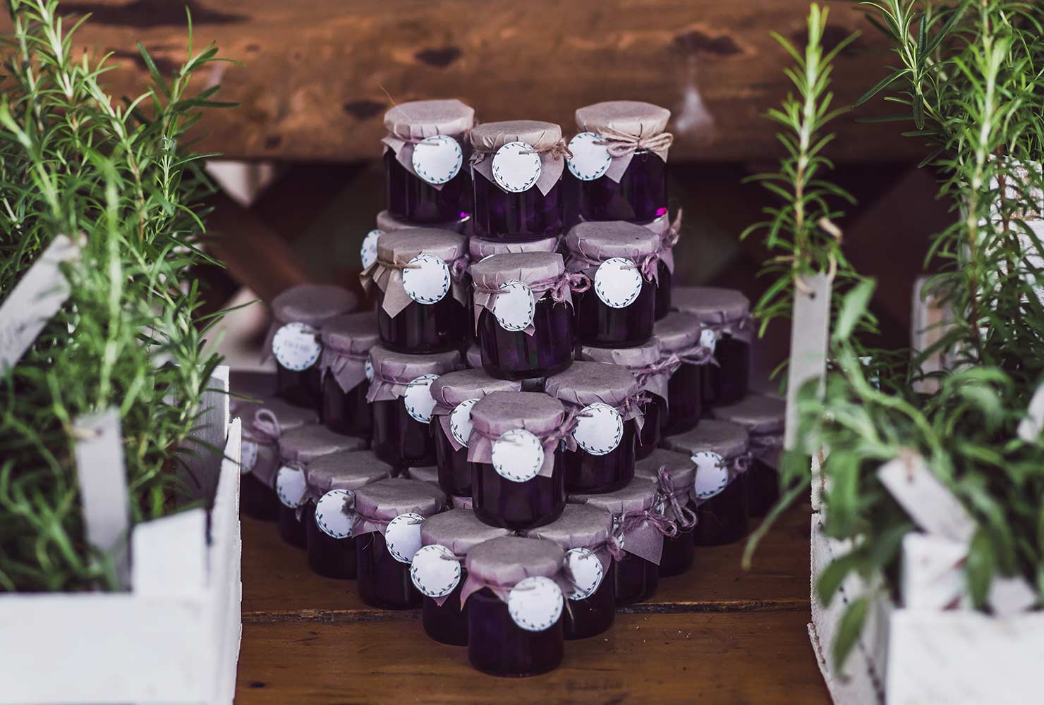 grape jam wedding favors